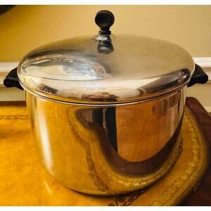 Farberware 8 Qt Stainless Steel Aluminum Clad Extra Large Stock Pot Sauce Pan